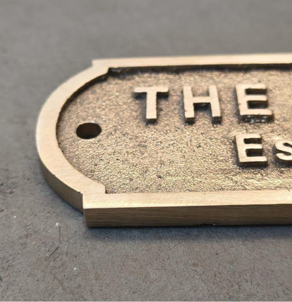 Personalized Brass Plaque Custom Name Plate Office Hotel Business Door Sign