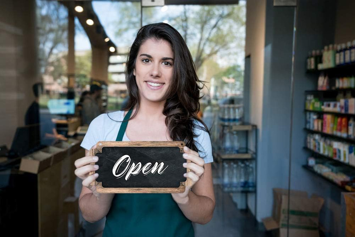 Open Signs for Business Double Sided Chalkboard Style Open Closed Sign for Store