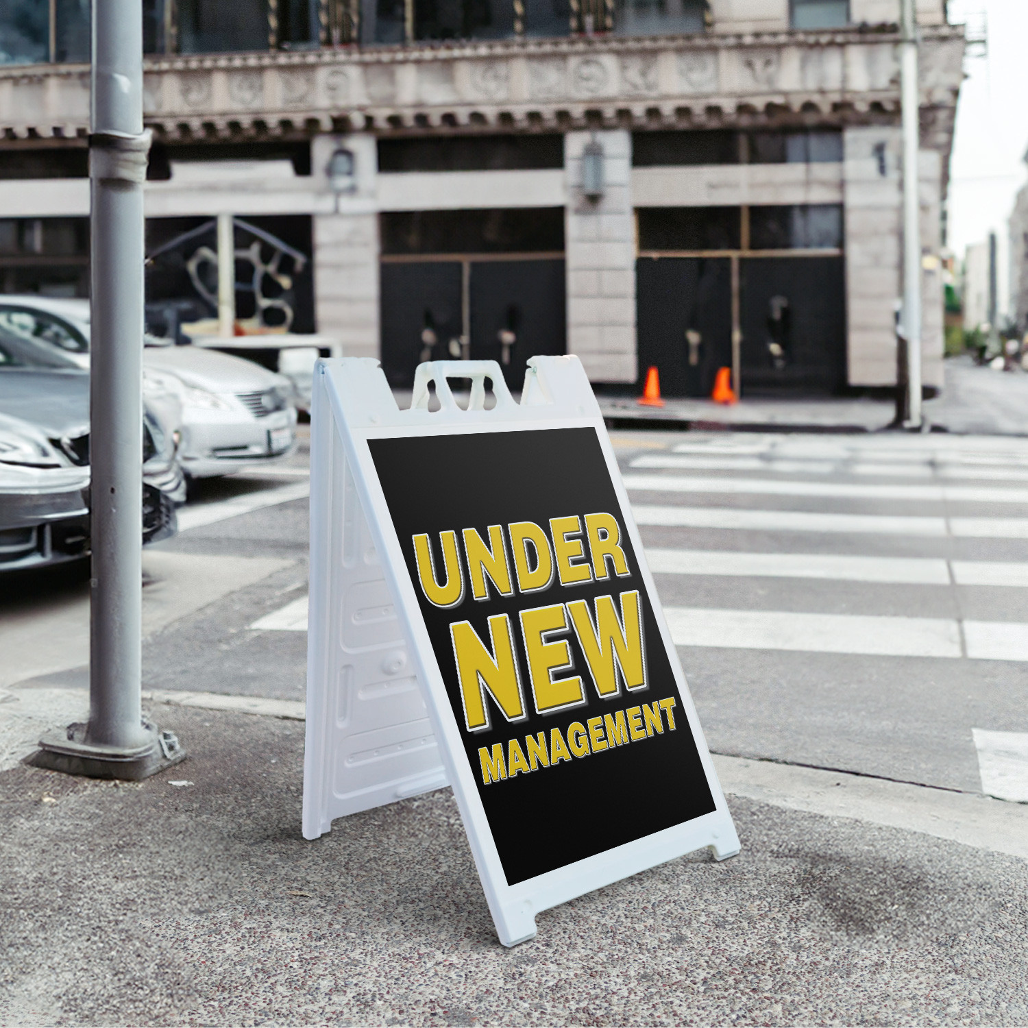 Under New Management Heavy Duty A-Frame Sidewalk Sign Business Promotions New