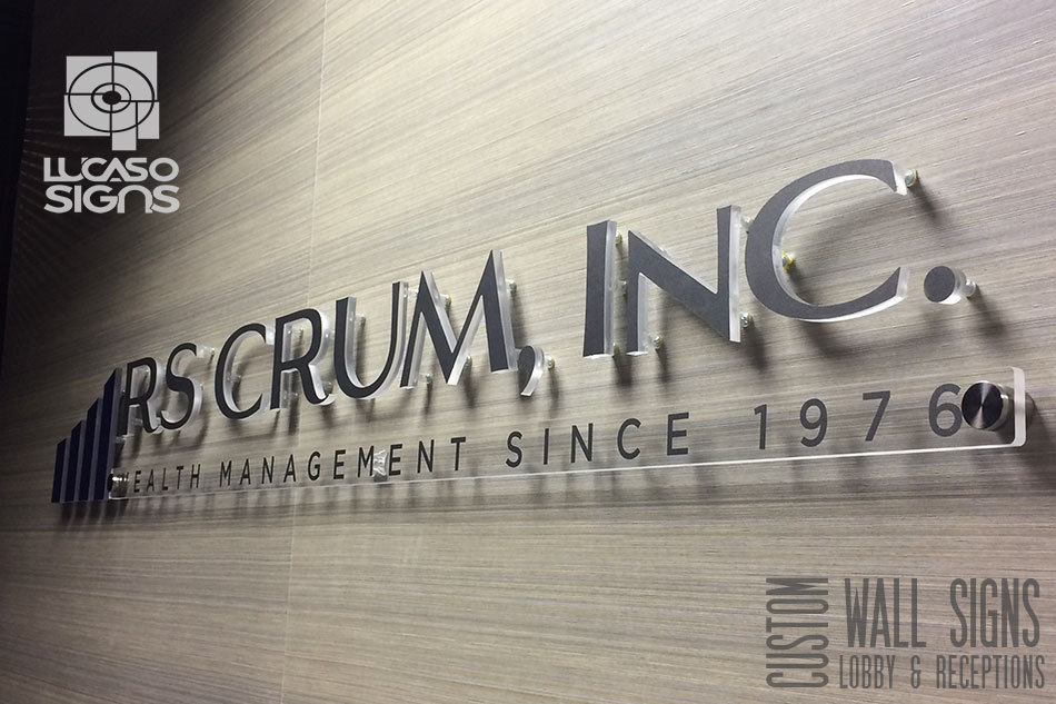 Wall Signs and Logos for receptions, Lobby, Offices Custom indoor and outdoor