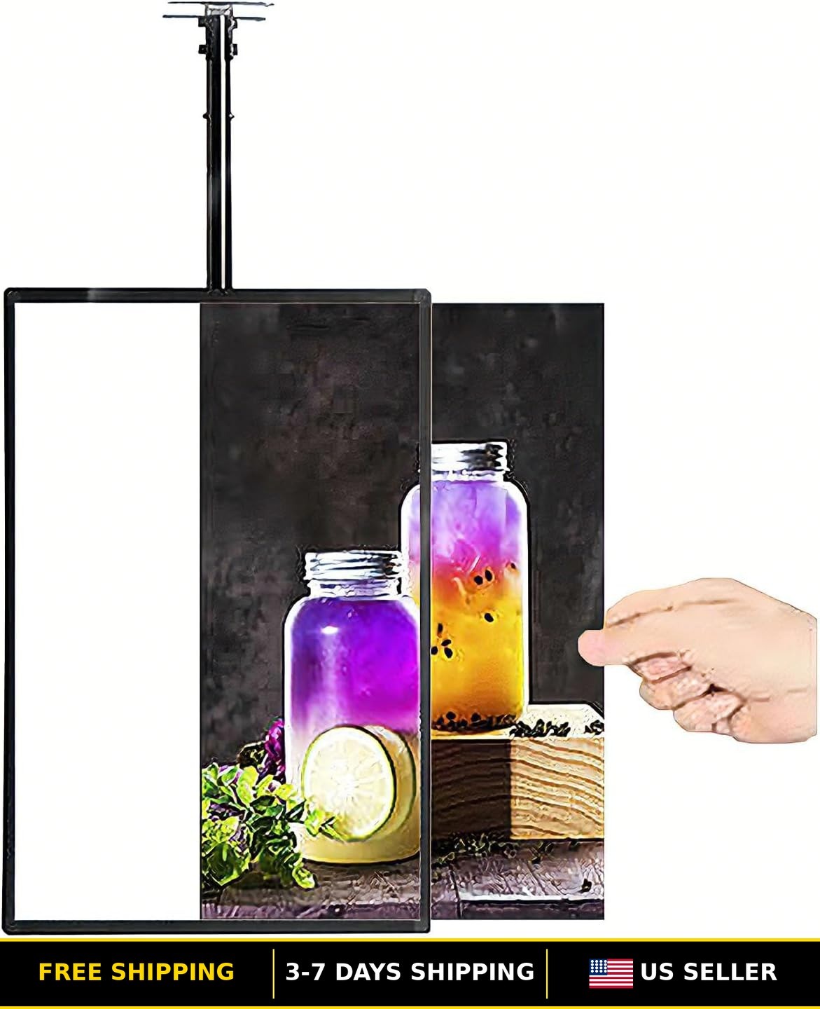 Slim LED Wall-Mounted Menu Display Light Box with 3D Snap Frame