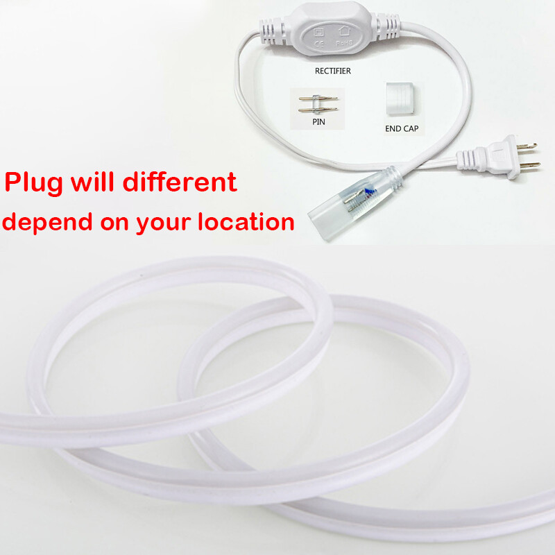 Ice Blue 110V LED Neon Light Strip Lamp For Home Garden Wedding Party DIY Decor