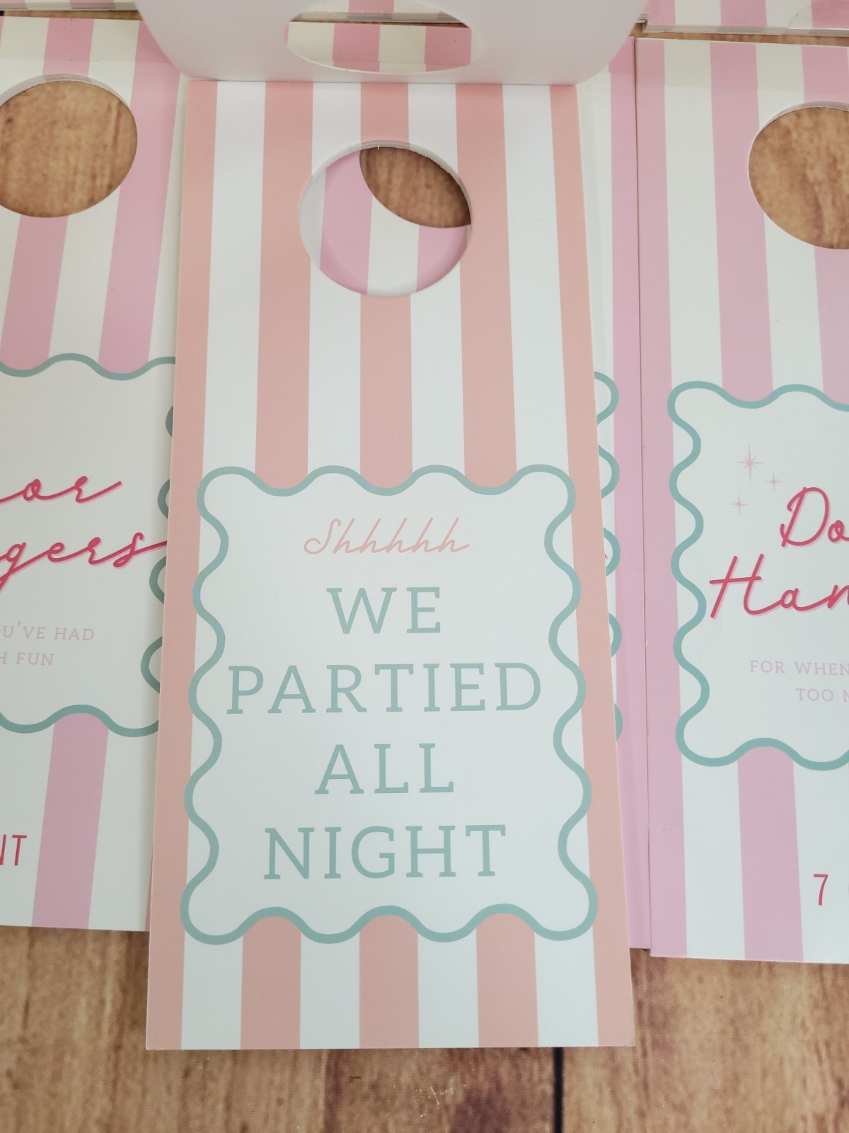 9 Pack Do Not Disturb Door Hanger Signs for Girls Trip 7 Count Each