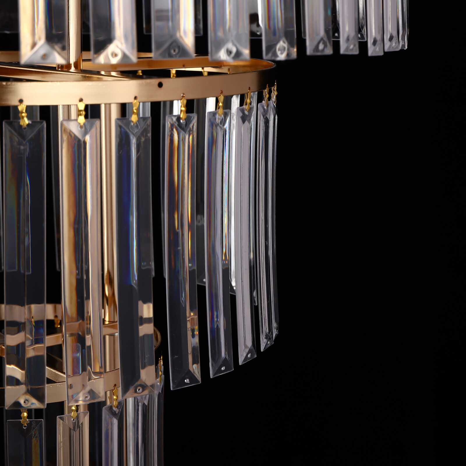 Wedding Gold Crystal Flower Stand, Round Pedestal Stand, Crystal Flower Stand