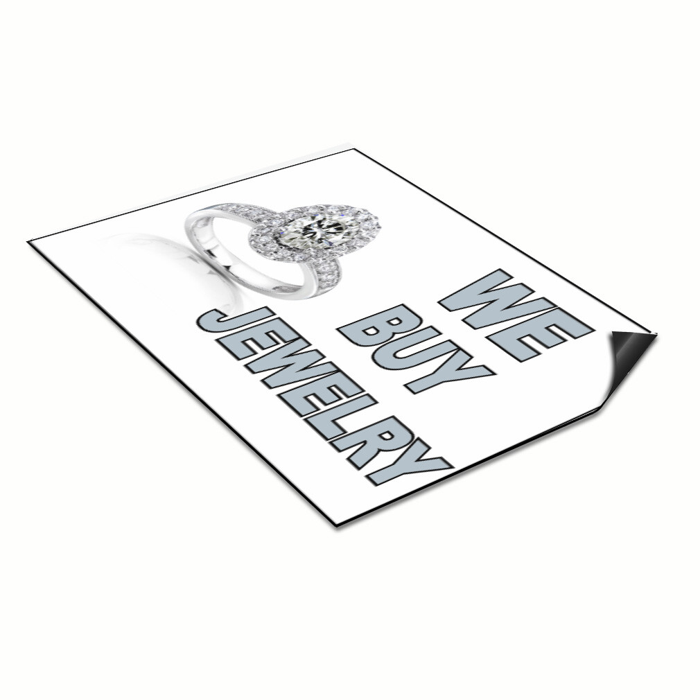Car Magnet Set of 2 We Buy Jewelry Business Car Advertising Industrial Sign