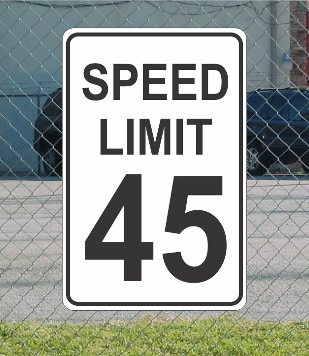 Speed Limit 45 Metal Sign for Street Road Highway Parking Lot 12″x18″ mph