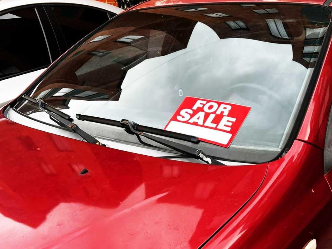 for Sale Sign Stickers 2 Pack | Red, Rectangular, Weather Resistant Vinyl Sticke
