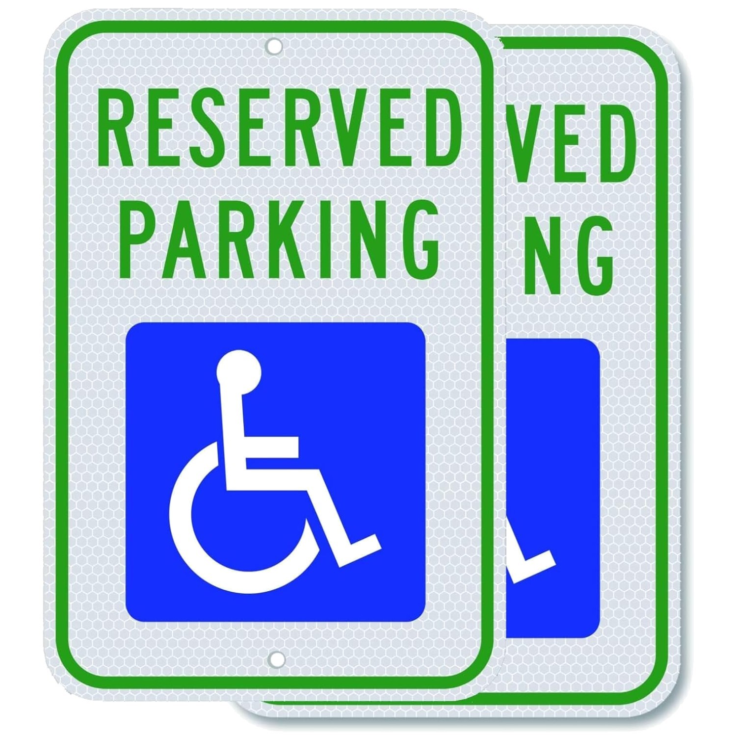 Engineer Grade Reflective Handicap Parking Sign – Blue 2pcs
