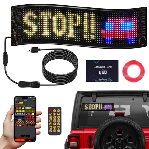 Programmable Scrolling LED Sign USB APP Control Flexible Digital Display 14.7 In