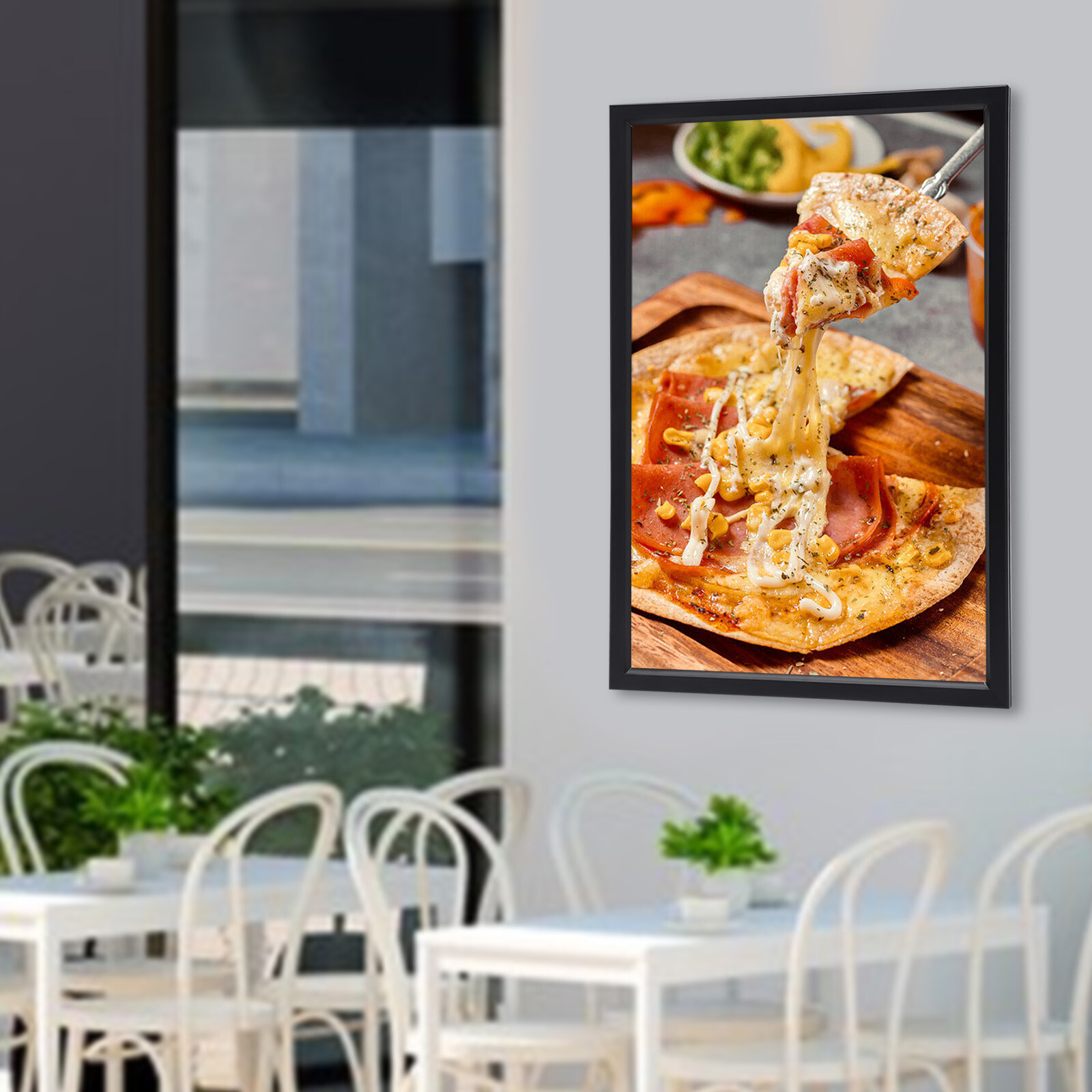 LED Movie Poster Art Picture Frame Rectangular Light Box Advertising Display