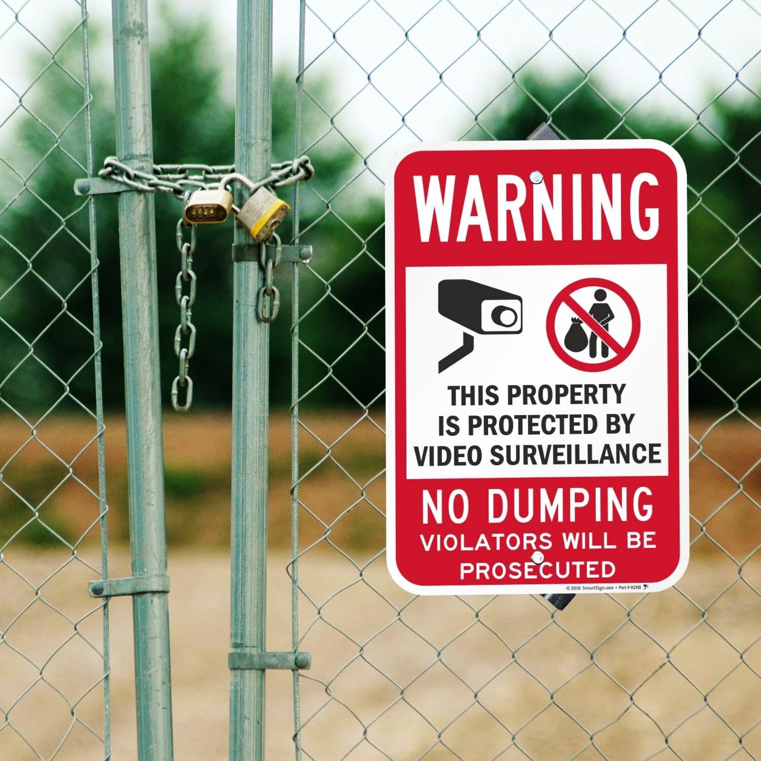 SmartSign Basics 18″ x 12″ Warning – Property Protected By Video Surveillance