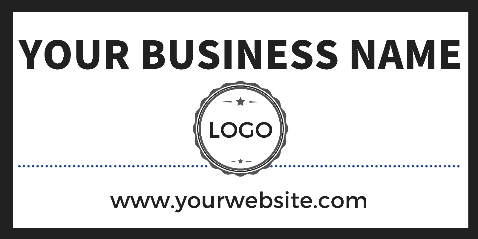 BUSINESS NAME CUSTOM Vinyl Banner Sign from 4 x 2 ft up to 8 x 4 ft w/Grommets
