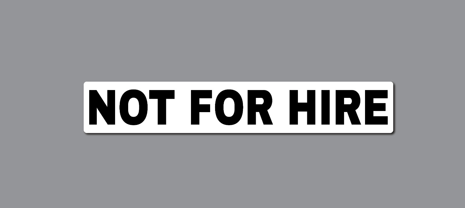 (2-PACK) NOT FOR HIRE MAGNETIC SIGNS 4″× 24″ BLACK ON WHITE US DOT LARGE VISIBLE