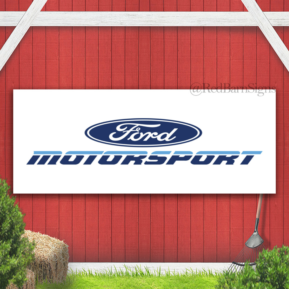 Ford Motorsport BANNER SIGN GARAGE MAZDA JDM HONDA TOYOTA with grommets