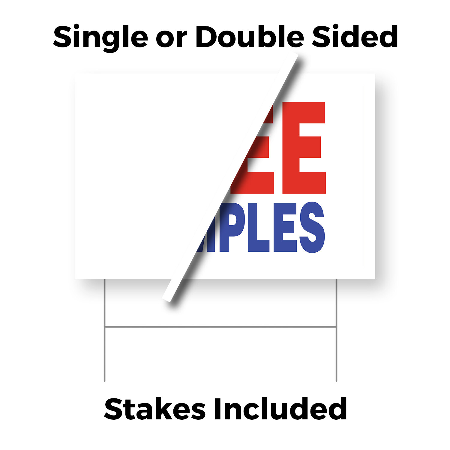 Free Samples Yard Sign Retail Promotions, Customer Incentives, Business Signage