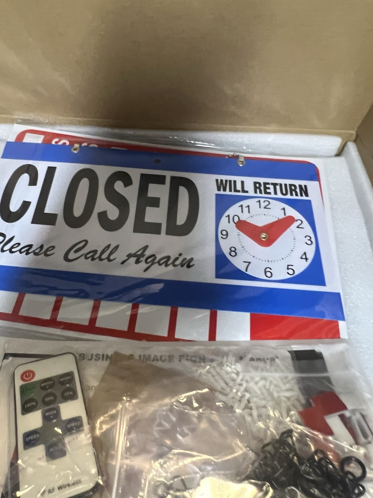 40″X 14″ Large LED Open Sign with Remote Control High Bright Visibility Business