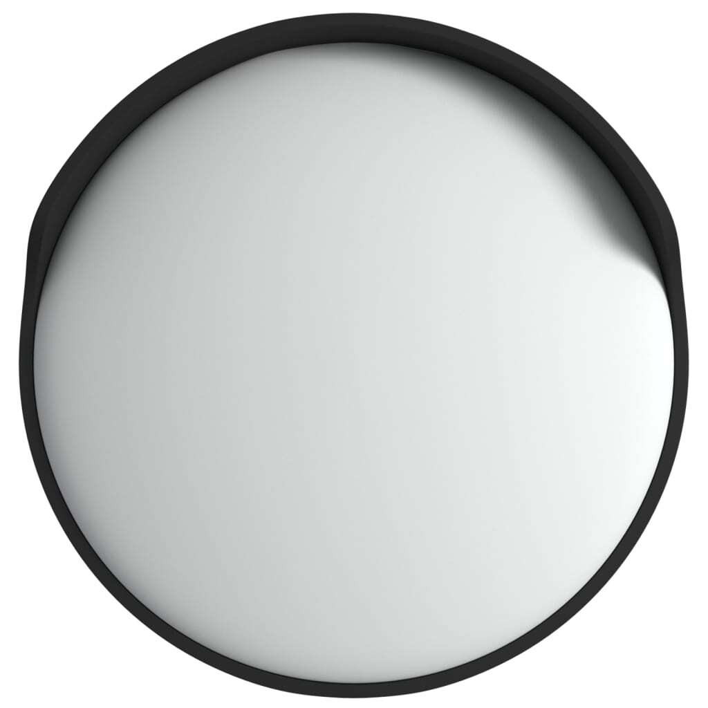 NNEVL Outdoor Convex Traffic Mirror Black Ø60 cm Polycarbonate