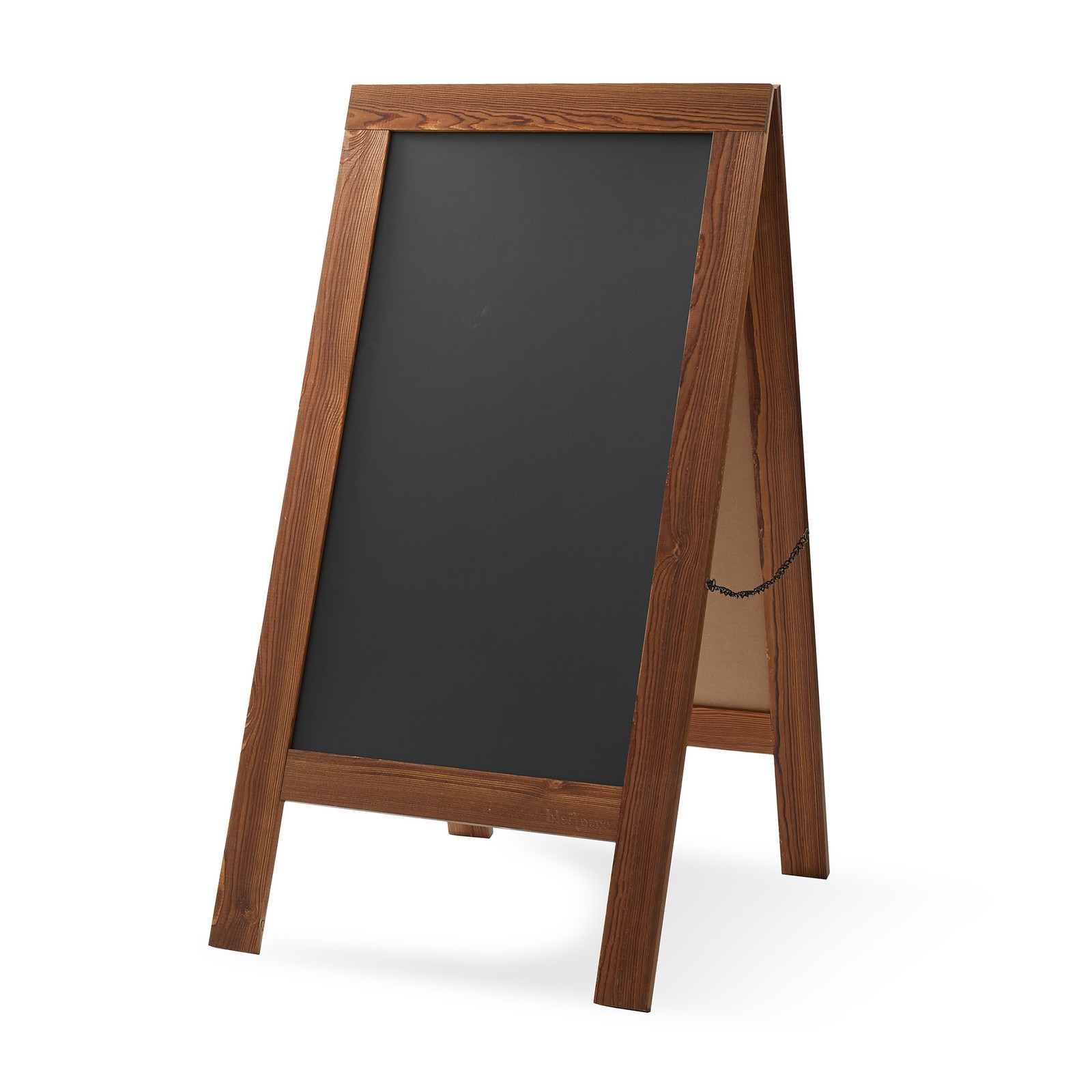 A Frame Chalkboard Sign, 40″x20″ Double-Sided Magnetic Menu Board, Rustic Brown