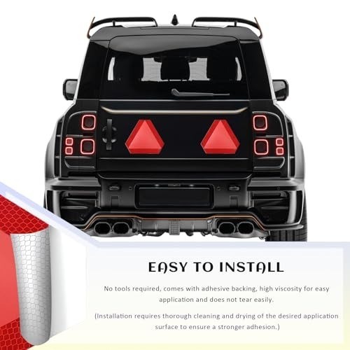 Slow Moving Vehicle Sign 2 Pack 7 x 8 Diamond Grade Reflective Slow Moving Decal