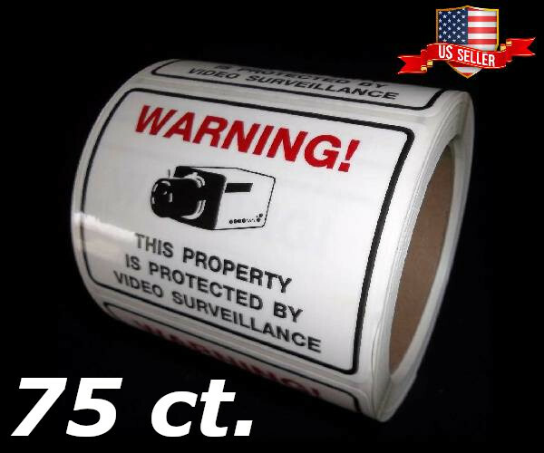 WHOLESALE STORE SECURITY VIDEO CAMERA WARNING STICKER LOT FOR HOME STORE WINDOWS