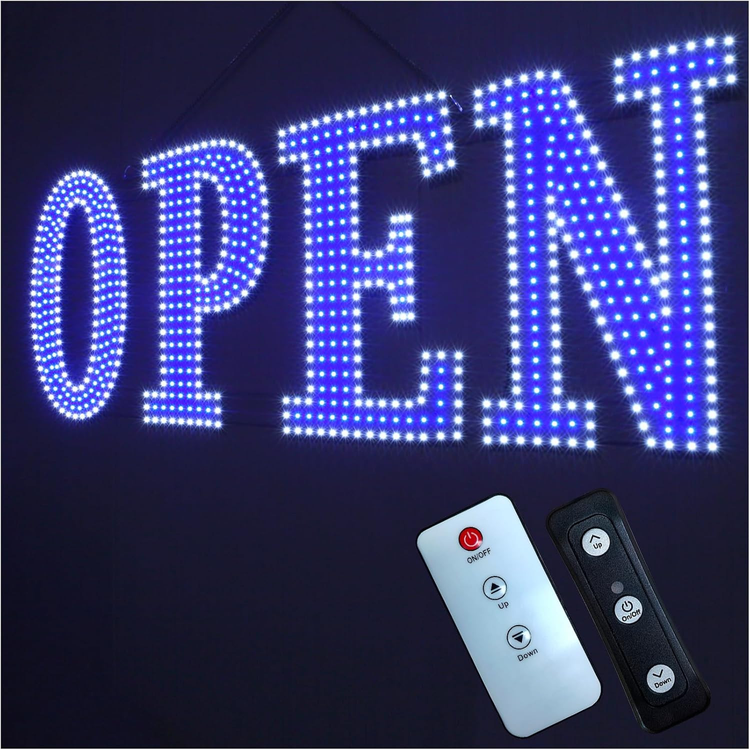 40″X14″ Extra Large LED Open Signs for Business with Remote Controlled, 10 Level