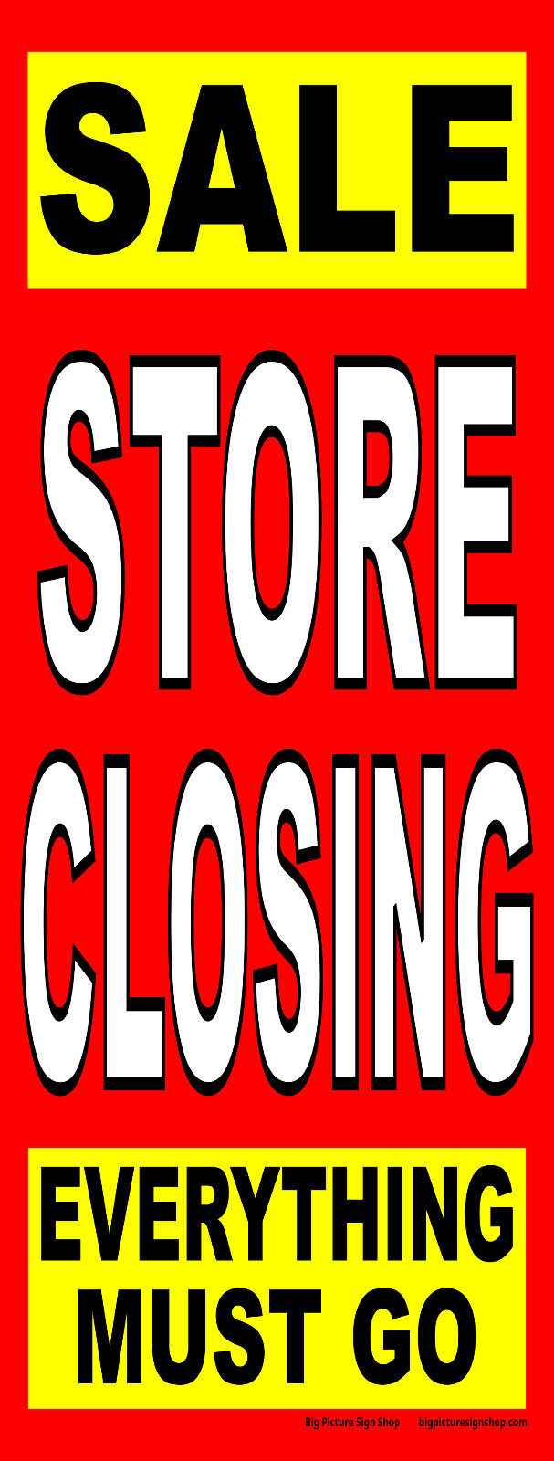 STORE CLOSING -HUGE SALE-HUGE VINYL BANNERS-3 SHAPES-42 Sizes-USA MADE-FAST SHIP