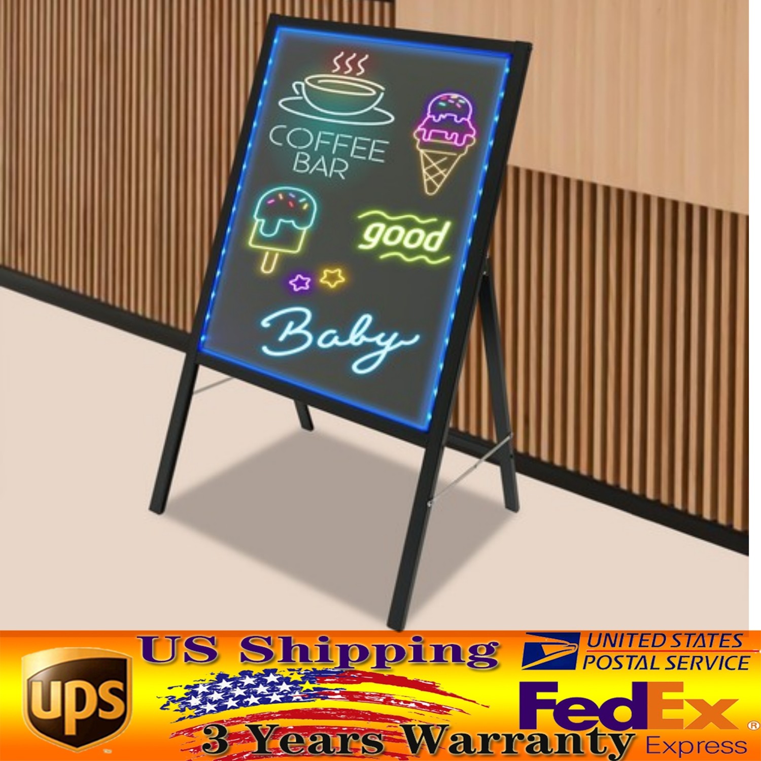 LED Message Writing Board Menu Board for Bar Restaurant with Remote Control