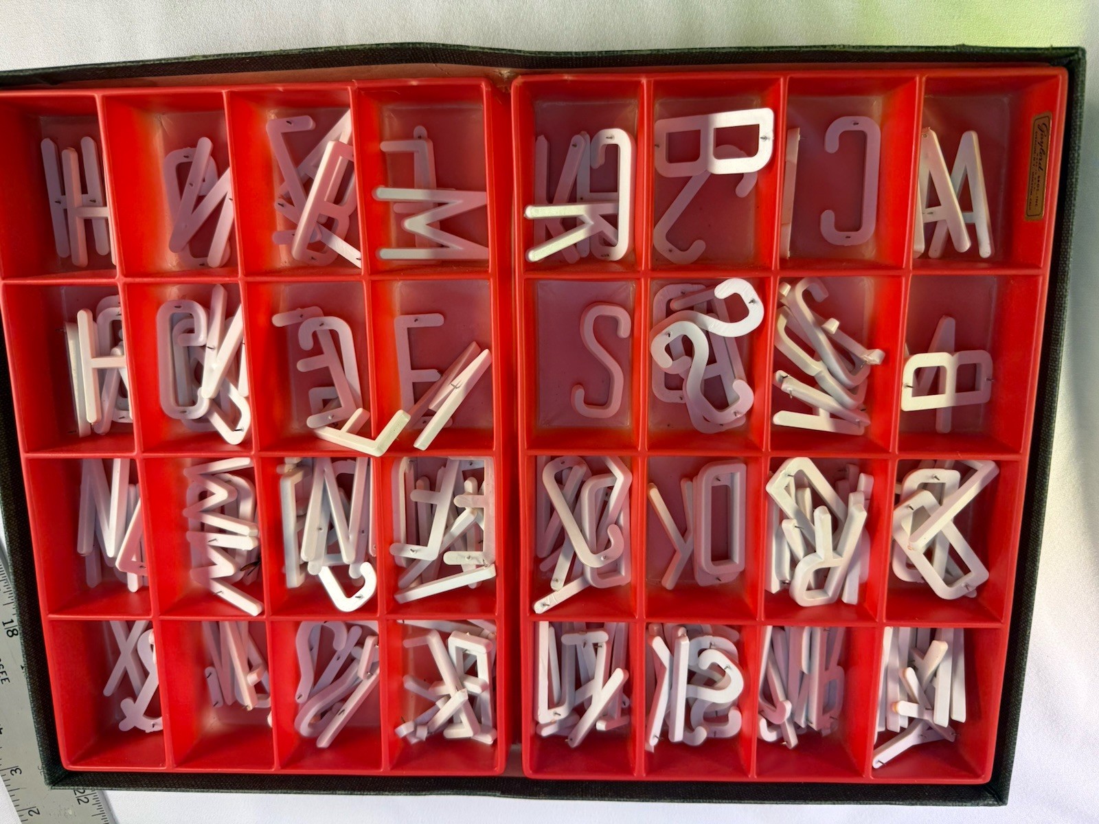 Lot Of Sign Board Letters 2” White Letters Marquee Menu With Storage Drawers