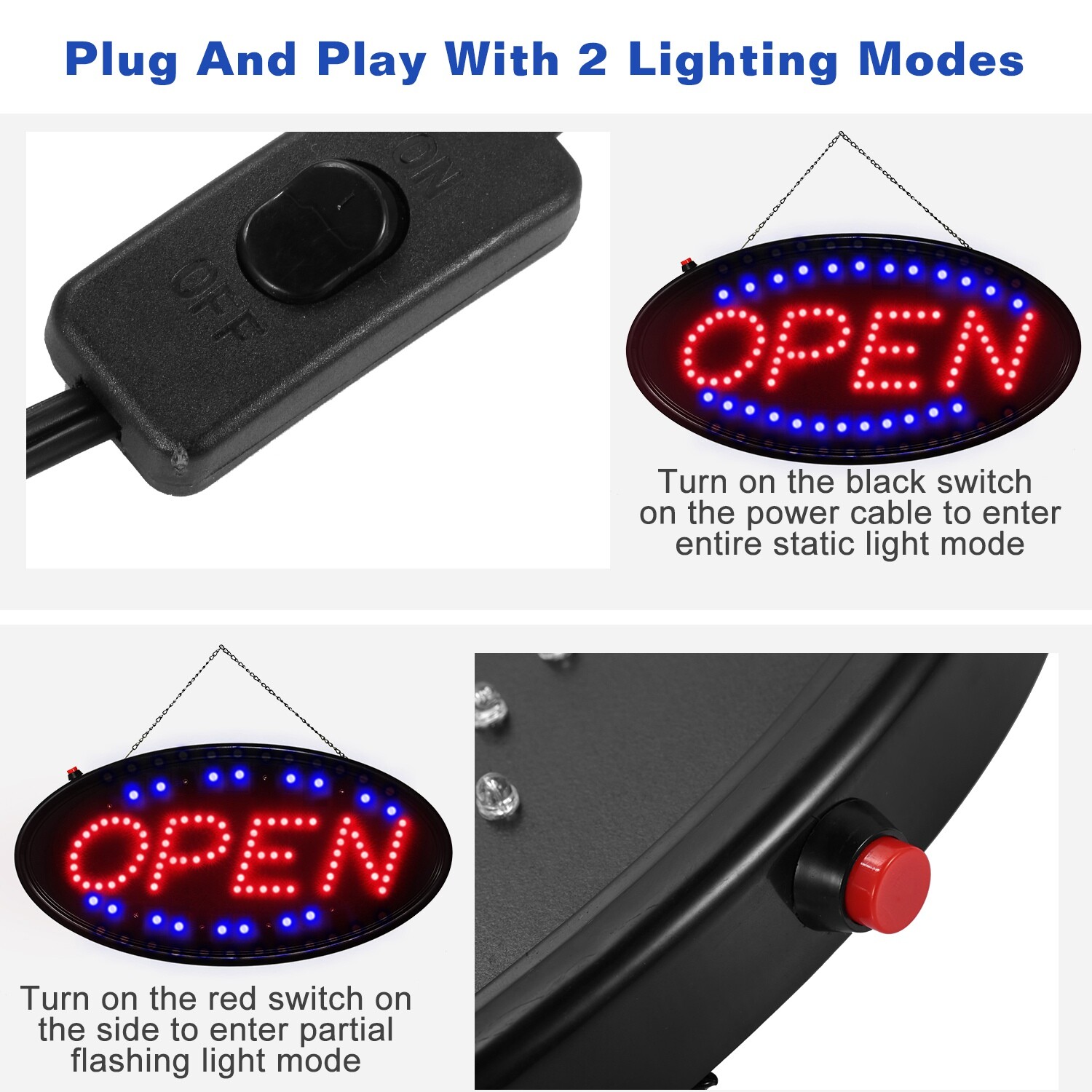 LED Open Sign Business Open Sign Advertisement Board for Business/Shop/Bar/Hotel