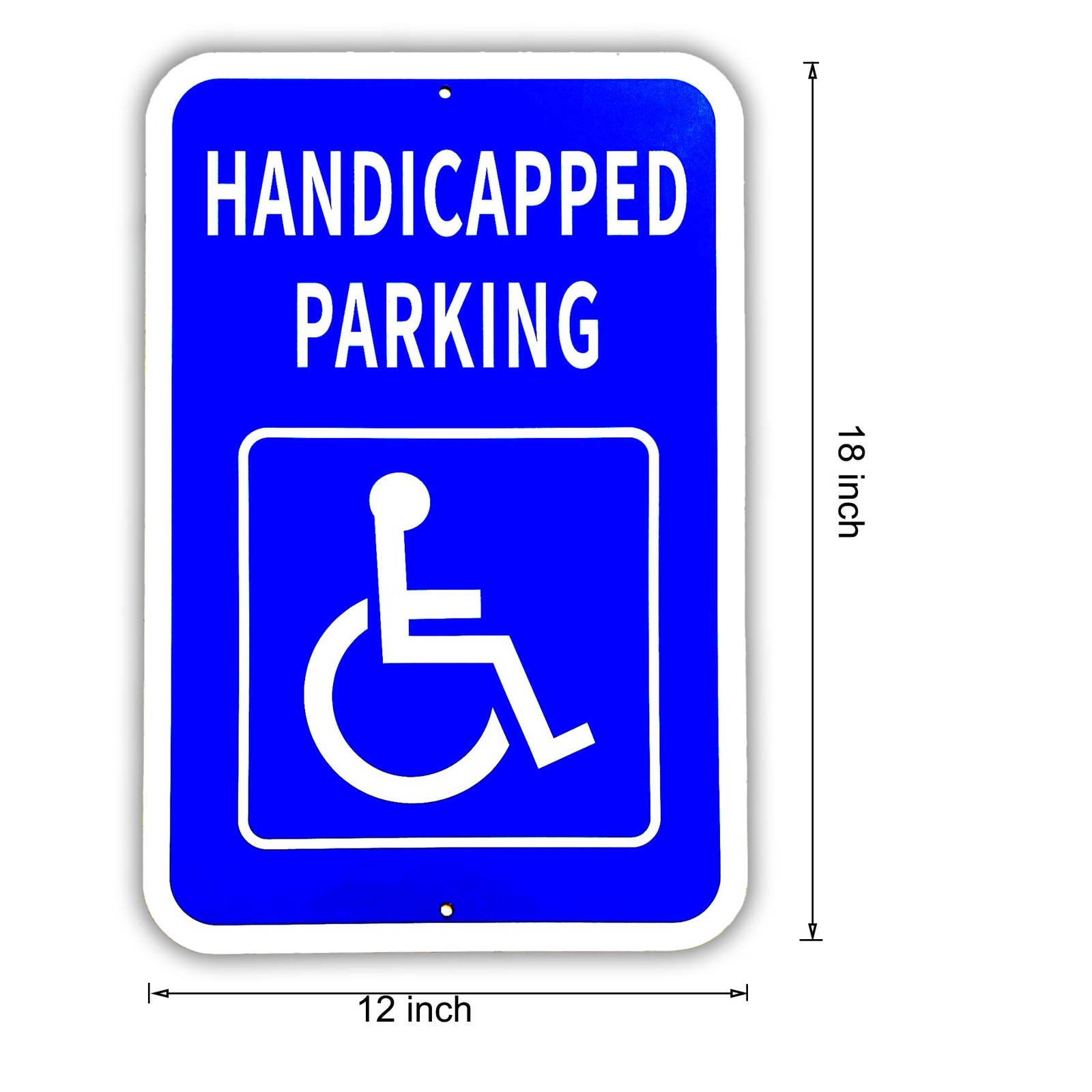 Handicap Parking Sign Handicap Signs for Parking Large 12 x 18 Inches .040 Al…