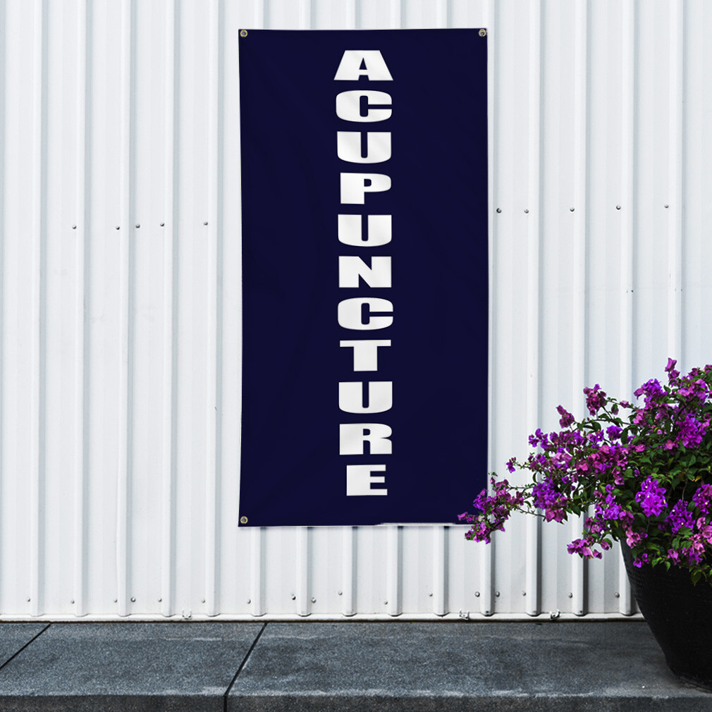 Vertical Vinyl Banner Multiple Sizes Acupuncture Business Health Care Outdoor