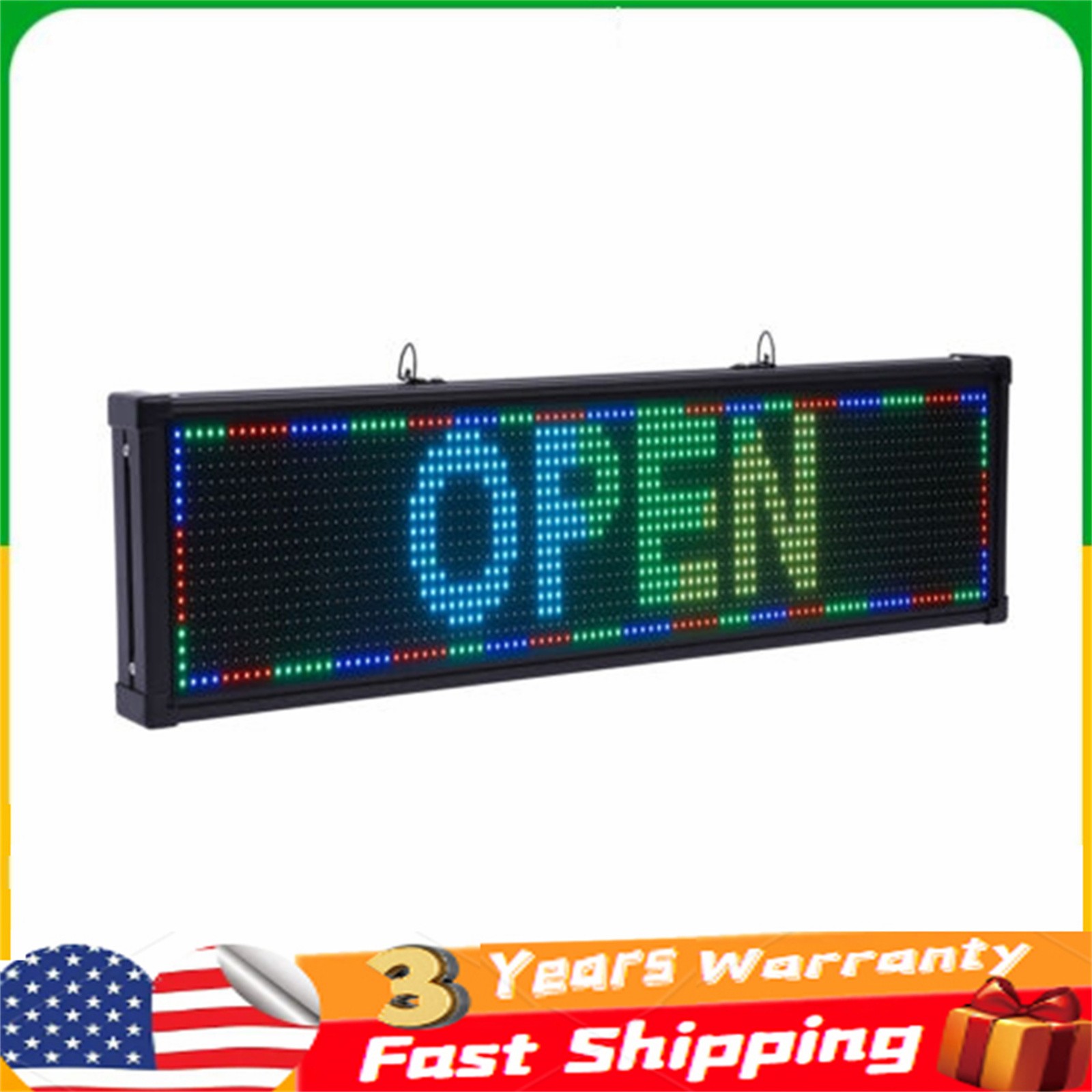 LED Scrolling Sign 26″*8″ Message Board Full Color RGB Programmable Sign