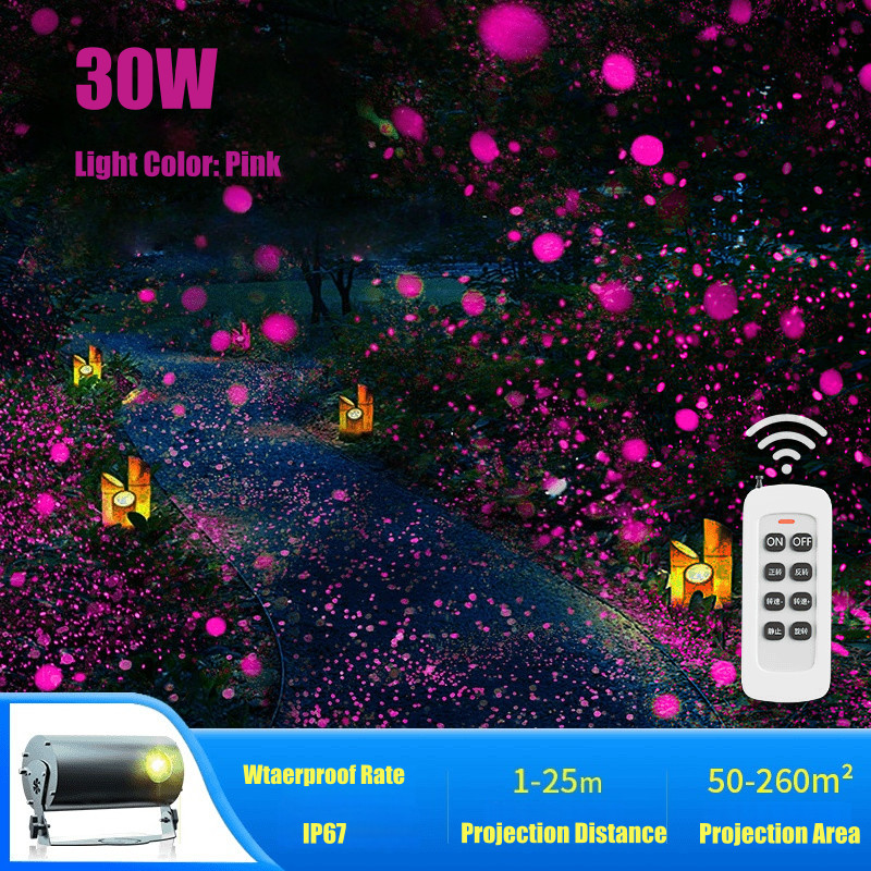 30W Outdoor Dynamic Firefly LED Starry Sky Projection Light For Home Garden Deco