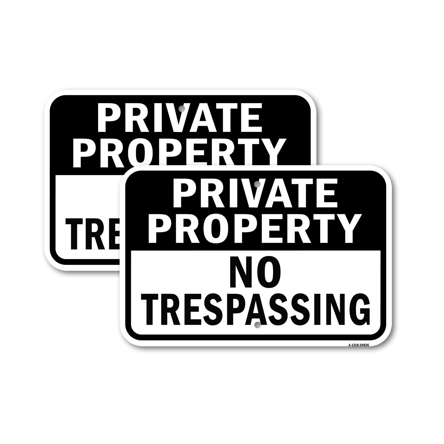 Private Property No Trespassing #2 Heavy Gauge Aluminum Parking Sign