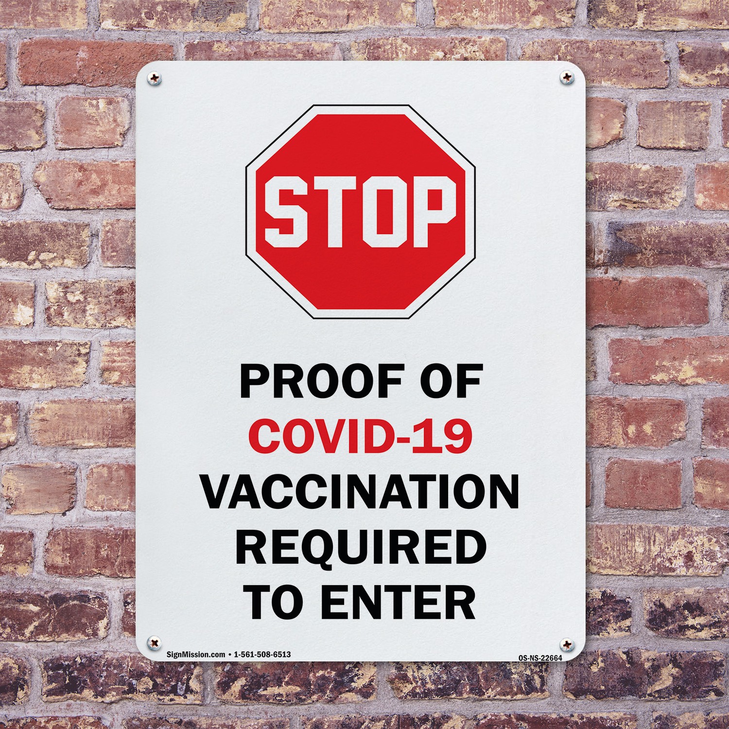 Stop Proof of Covid-19 Vaccination Required to Enter Public Safety 5/10 Pack