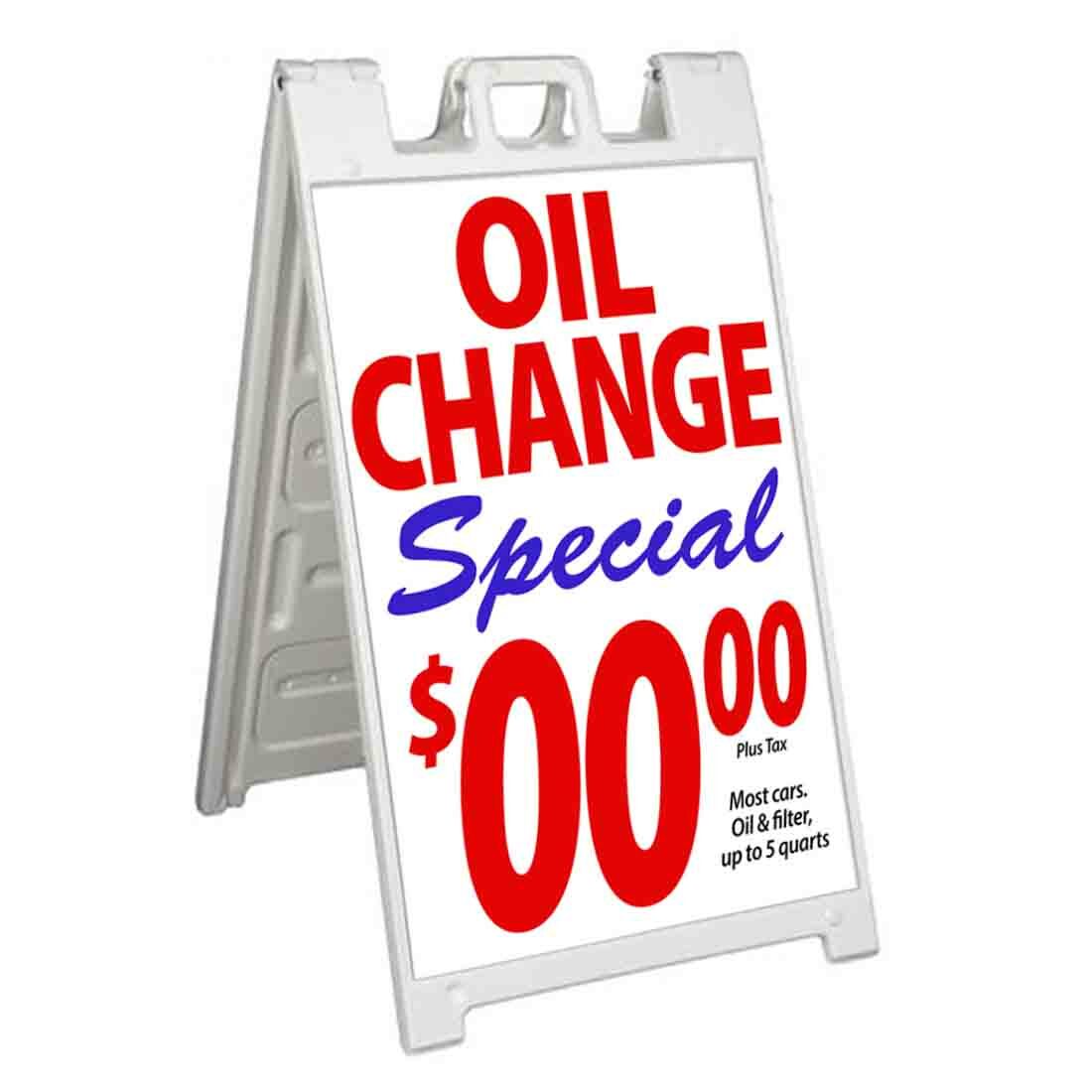 OIL CHANGE SPECIAL Signicade 24×36 Aframe Sidewalk Sign Banner Decal AUTOMOTIVE