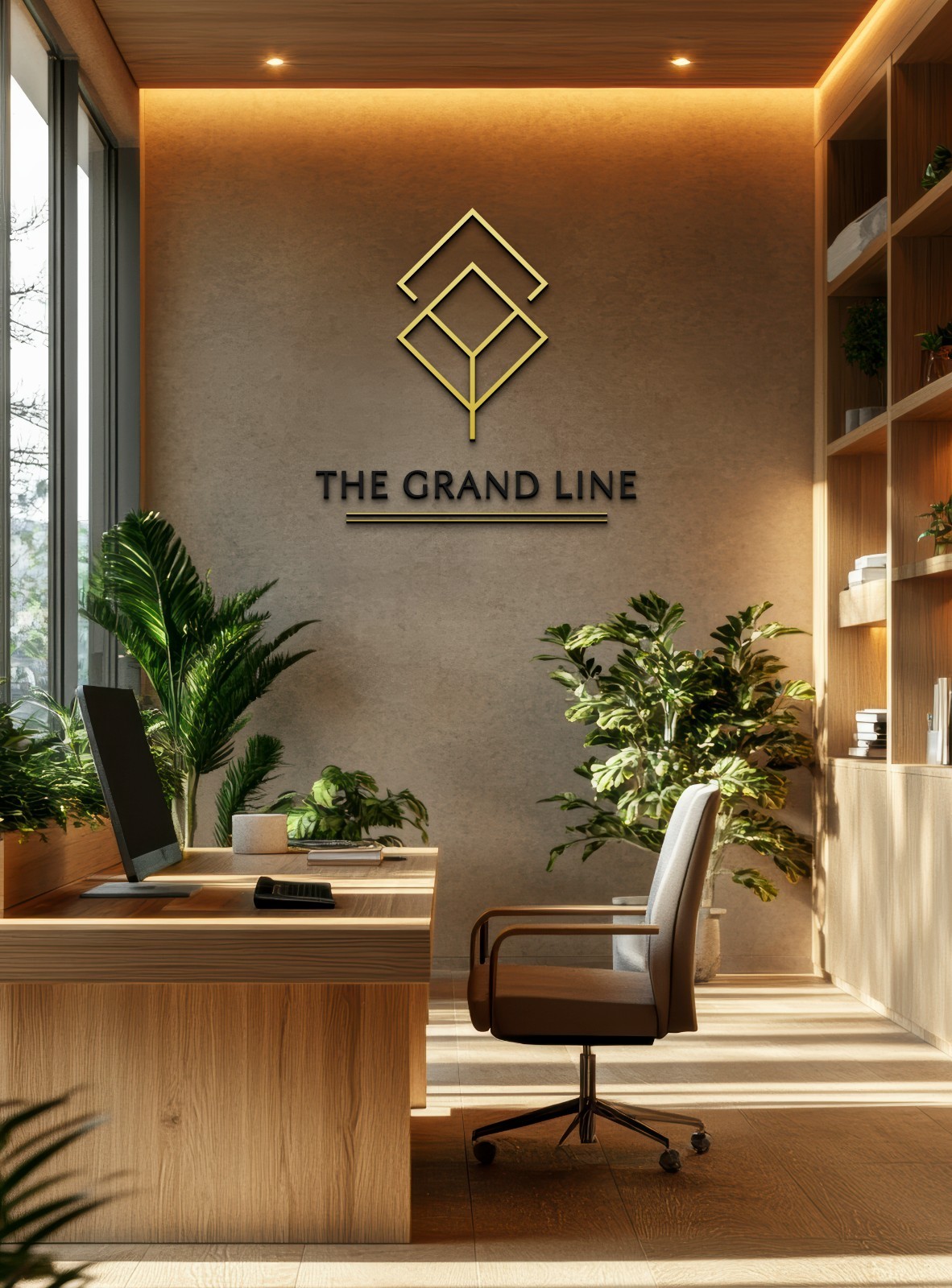 Your business wall wooden logo | Custom company 3D Laser-cut & hand painted logo