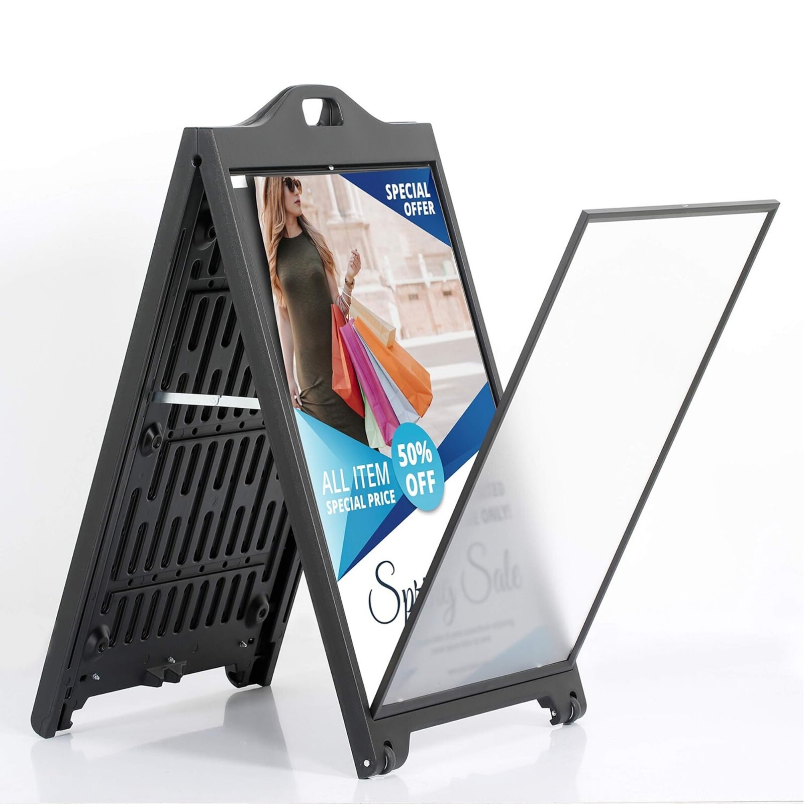Double Sided Black A-Frame Sandwich Board Street SignPro 24×36″ (Lot 3)