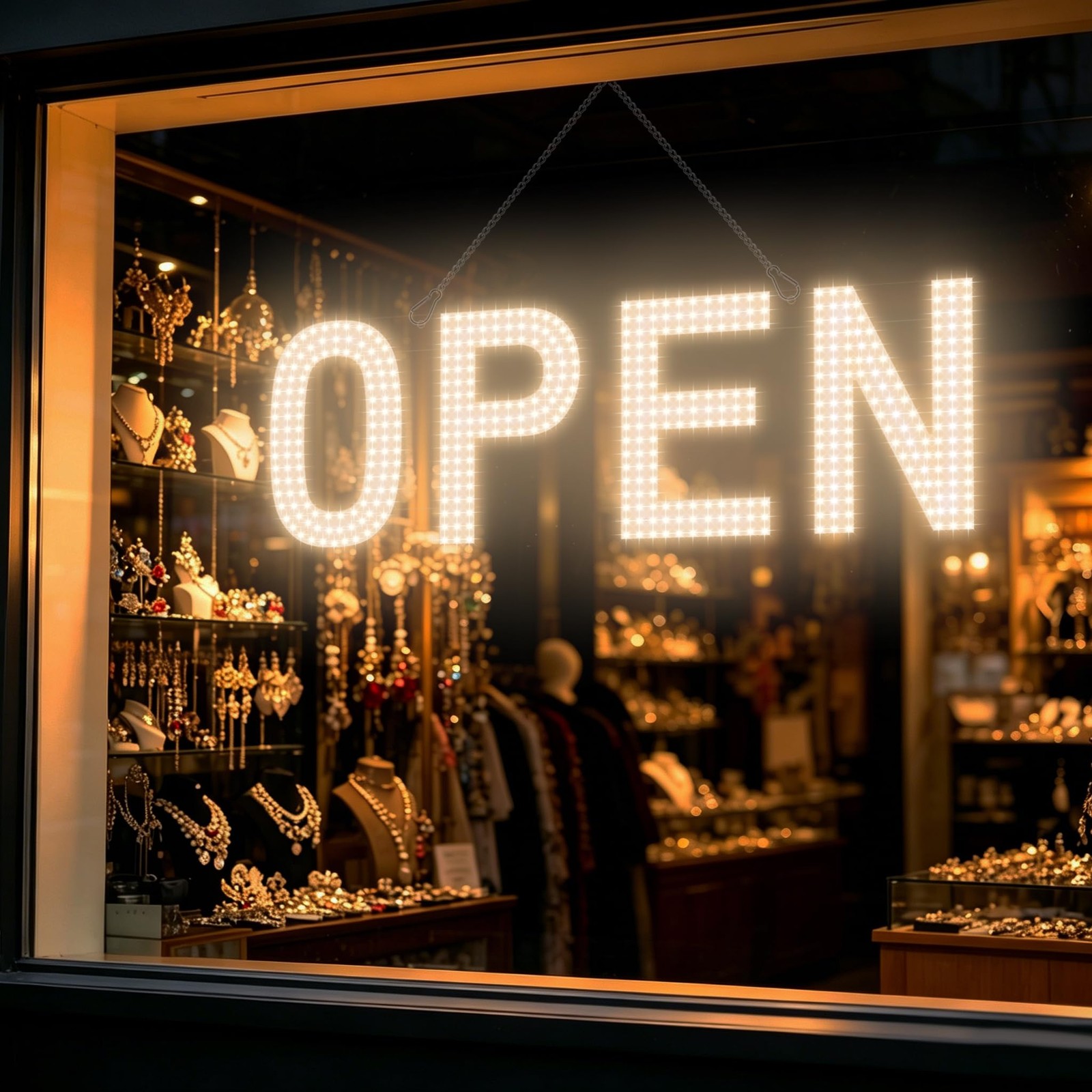 Open Signs for Business, 30″X10″ Big & Bright Open Sign with Remote Control Dimm