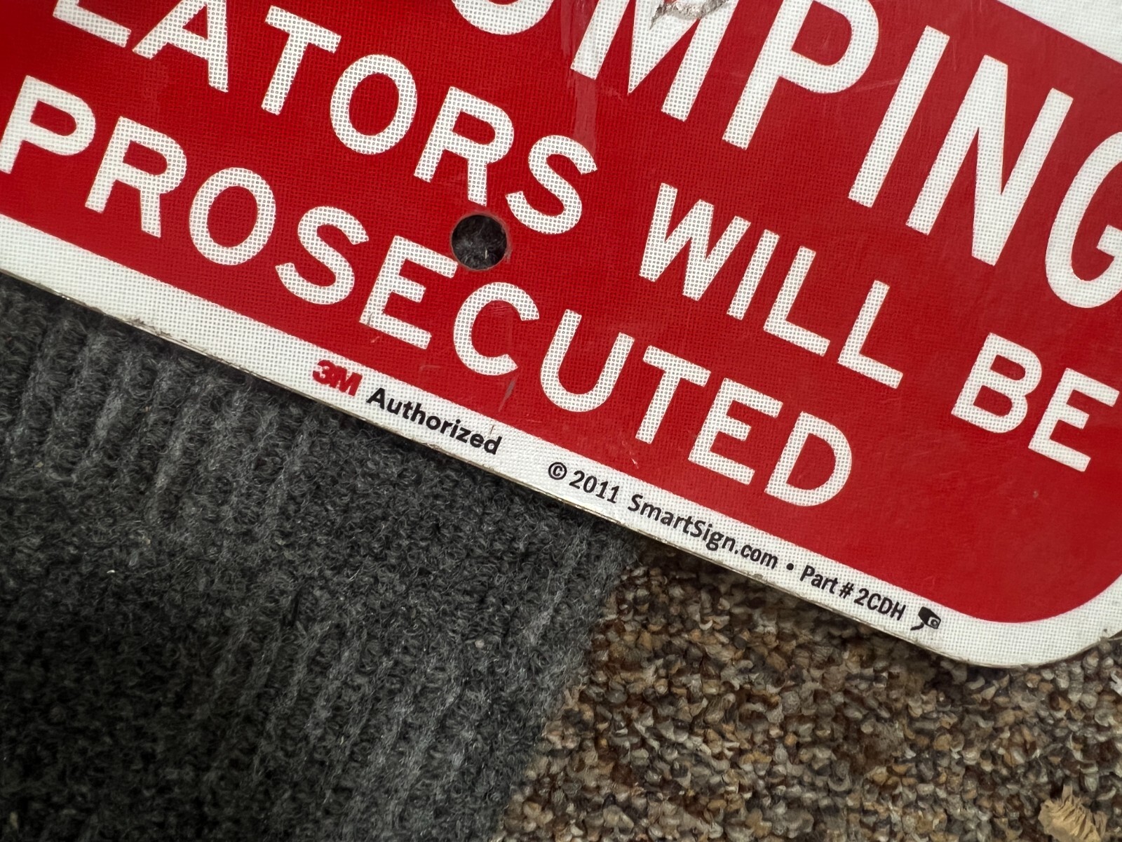 QTY 5 SmartSign Warning Property Protected Video Surveillance No Dumping 12 x 18