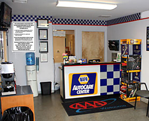 Michigan Consumer Information Auto Repair Poster Vinyl Banner Auto Shop Display