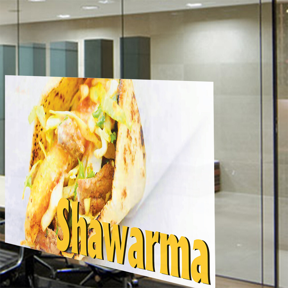 Decal Stickers Shawarma Outdoor Advertising Printing Vinyl Store Sign Label