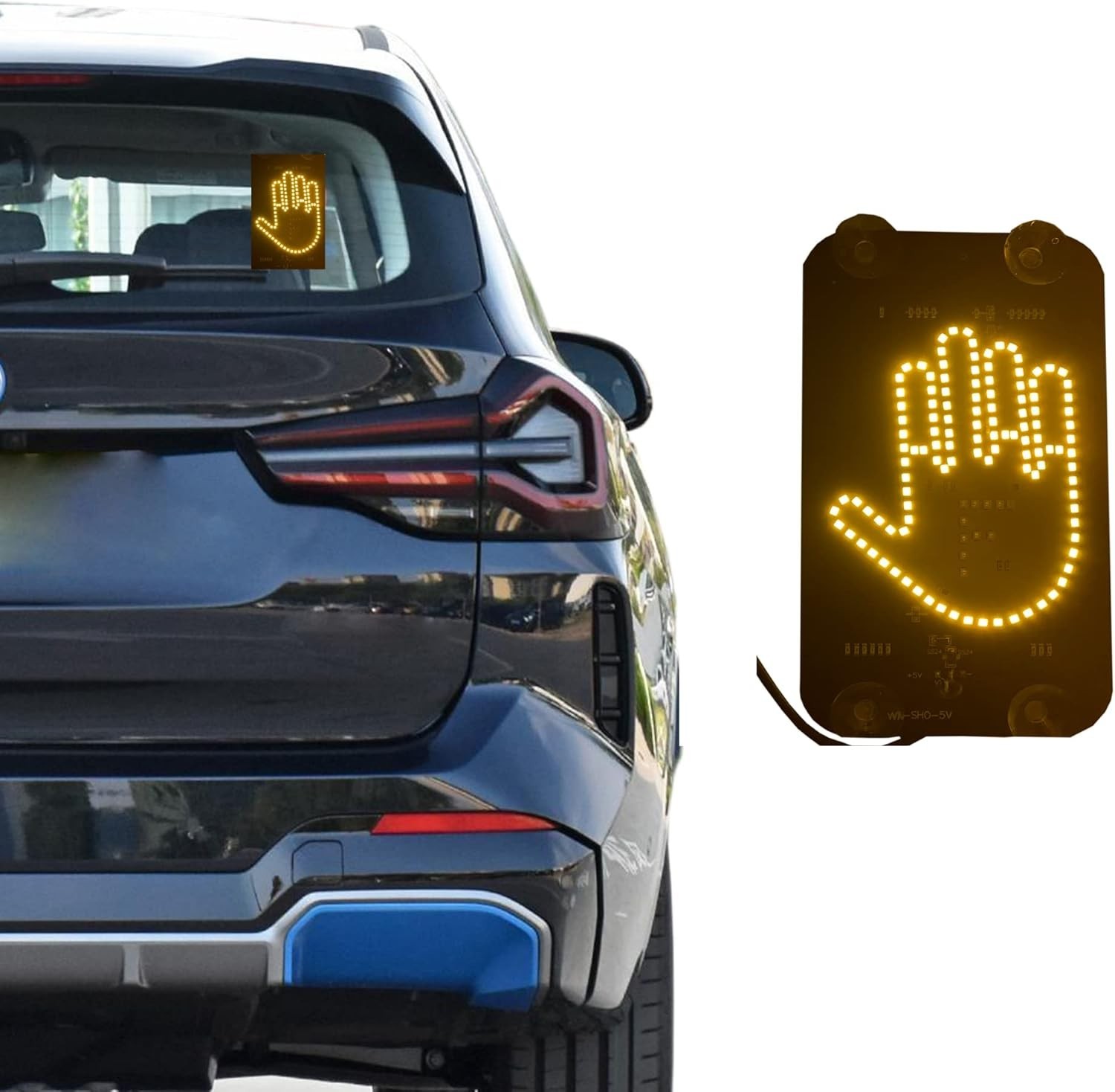 LED Middle Finger Sign for Car, Truck, Thank You Lights, Thumb Up Down Light, Co