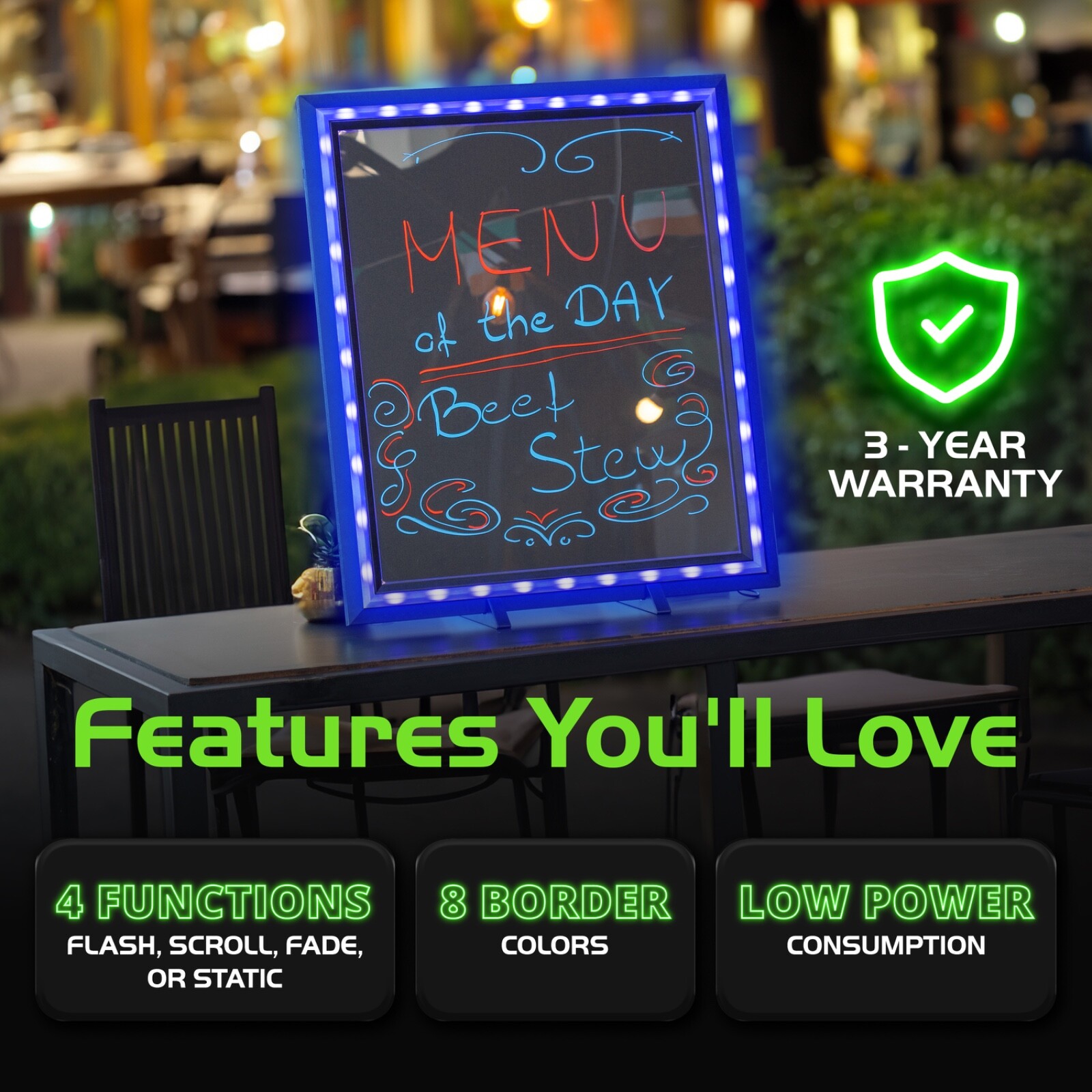 LED Message Board with Markers – Instant Impact for Your Daily Specials and Noti