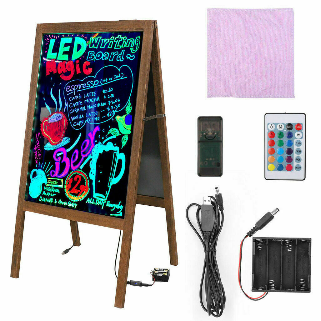 Sidewalk Chalkboard Large Tall Professional Magnetic Surface 2-Sided Sign Menu
