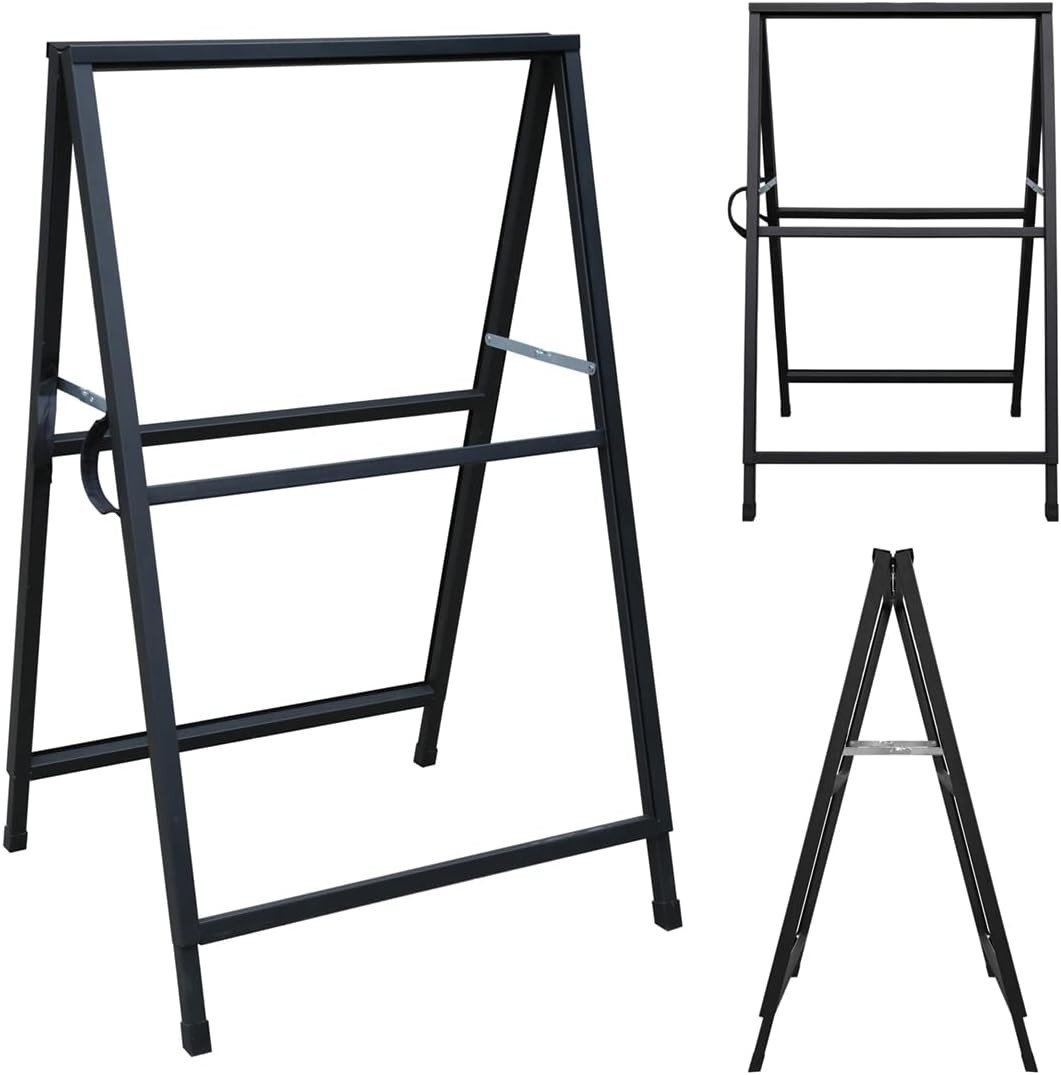 Weather-Resistant A Frame Sign Holder for 24×36 Posters – Portable Display