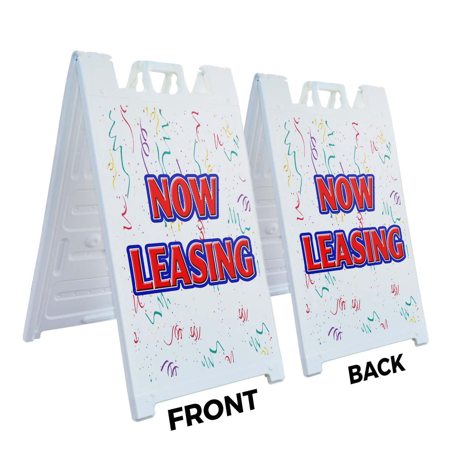 A-frame Sidewalk Now Leasing 24″ x 36″ Double Sided A-Frame Sidewalk Sign