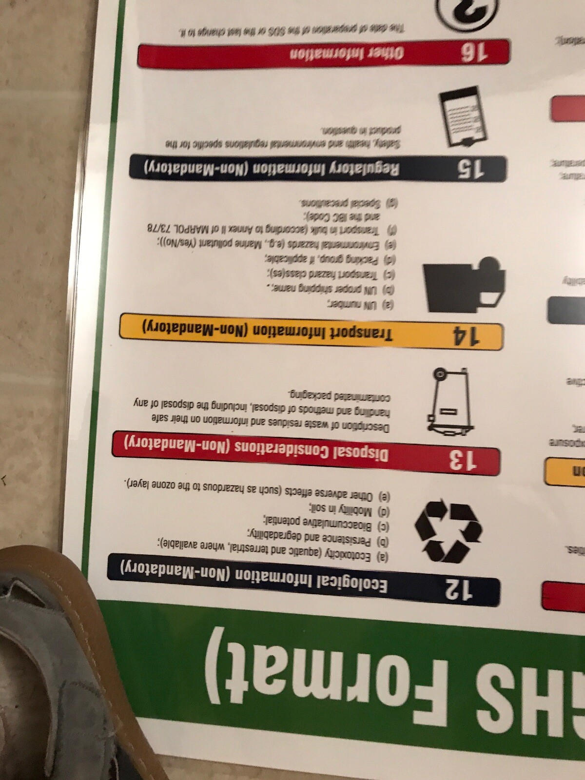 Everyday impact Poster (English), 799072 “SAFETY DATA SHEETS (HCS 2012/GHS Forma