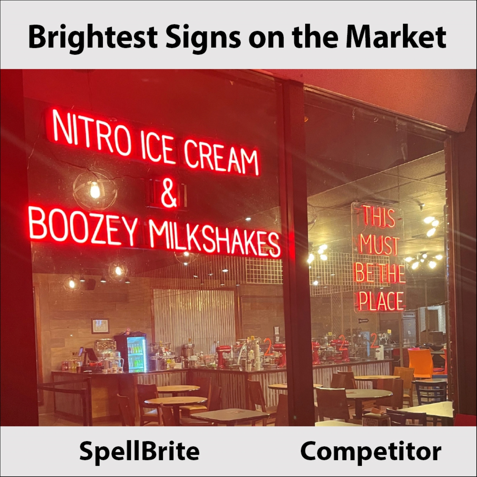 SpellBrite GRINDERS Sign | Neon Grinders Sign Look, LED Light | 28.9″ x 6.3″