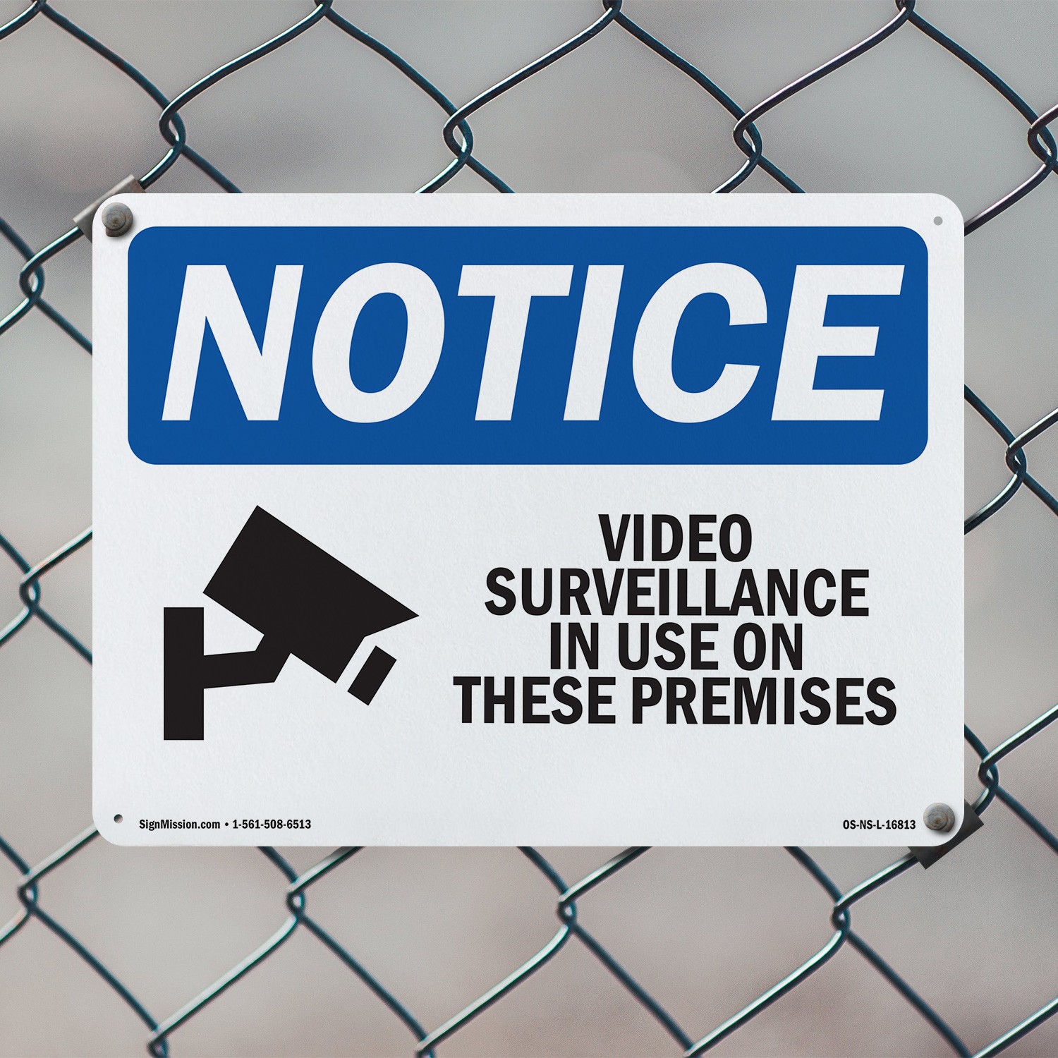 Video Surveillance In Use On These Premises OSHA Notice Sign, Decal 5 or 10 Pack